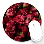 Floral Buds Of Roses Beautiful Flowers Round Mousepad