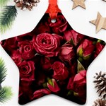 Floral Buds Of Roses Beautiful Flowers Ornament (Star)