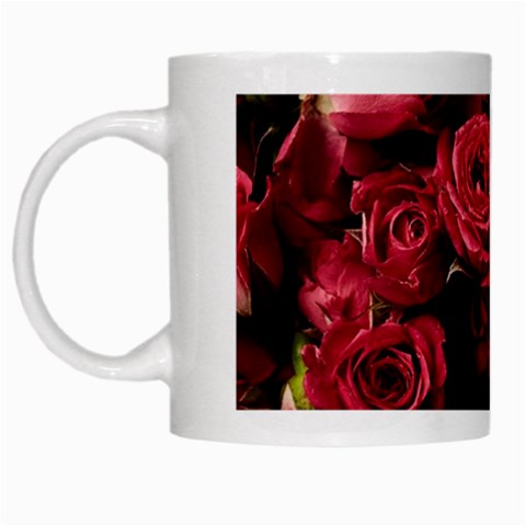 Floral Buds Of Roses Beautiful Flowers White Mug from ArtsNow.com Left