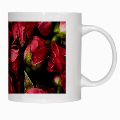 Floral Buds Of Roses Beautiful Flowers White Mug from ArtsNow.com Right