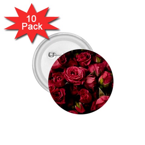 Floral Buds Of Roses Beautiful Flowers 1.75  Buttons (10 pack) from ArtsNow.com Front