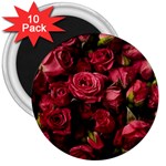 Floral Buds Of Roses Beautiful Flowers 3  Magnets (10 pack) 