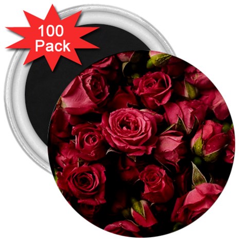 Floral Buds Of Roses Beautiful Flowers 3  Magnets (100 pack) from ArtsNow.com Front