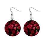 Floral Buds Of Roses Beautiful Flowers Mini Button Earrings