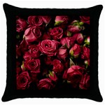 Floral Buds Of Roses Beautiful Flowers Throw Pillow Case (Black)