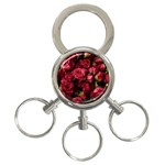 Floral Buds Of Roses Beautiful Flowers 3-Ring Key Chain