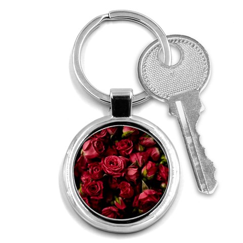 Floral Buds Of Roses Beautiful Flowers Key Chain (Round) from ArtsNow.com Front