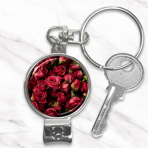 Floral Buds Of Roses Beautiful Flowers Nail Clippers Key Chain from ArtsNow.com Front