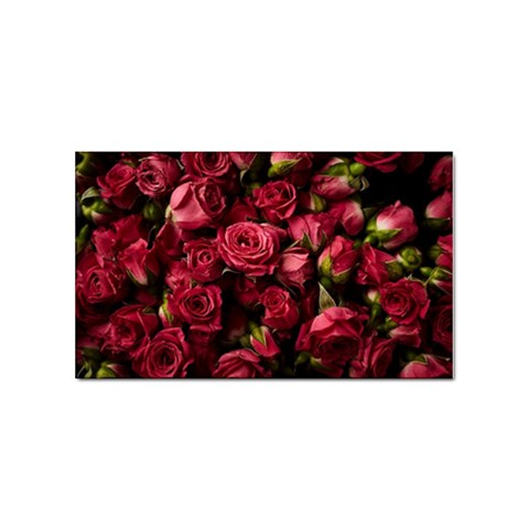 Floral Buds Of Roses Beautiful Flowers Sticker (Rectangular) from ArtsNow.com Front