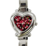 Floral Buds Of Roses Beautiful Flowers Heart Italian Charm Watch