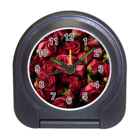 Floral Buds Of Roses Beautiful Flowers Travel Alarm Clock from ArtsNow.com Front