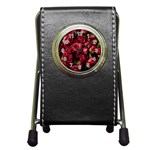 Floral Buds Of Roses Beautiful Flowers Pen Holder Desk Clock