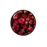 Floral Buds Of Roses Beautiful Flowers Hat Clip Ball Marker (4 pack)