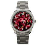 Floral Buds Of Roses Beautiful Flowers Sport Metal Watch