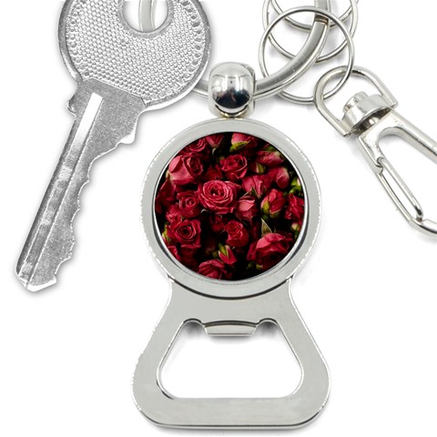 Floral Buds Of Roses Beautiful Flowers Bottle Opener Key Chain from ArtsNow.com Front