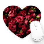 Floral Buds Of Roses Beautiful Flowers Heart Mousepad