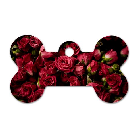 Floral Buds Of Roses Beautiful Flowers Dog Tag Bone (One Side) from ArtsNow.com Front