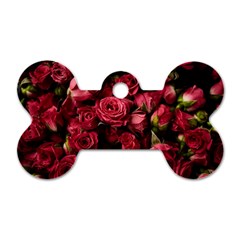 Floral Buds Of Roses Beautiful Flowers Dog Tag Bone (Two Sides) from ArtsNow.com Front