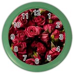 Floral Buds Of Roses Beautiful Flowers Color Wall Clock