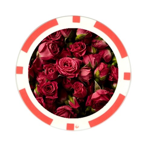 Floral Buds Of Roses Beautiful Flowers Poker Chip Card Guard from ArtsNow.com Front