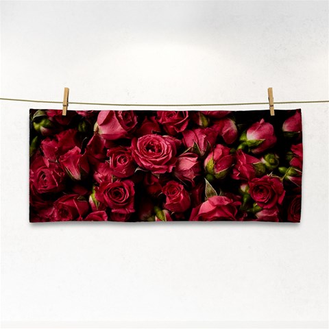 Floral Buds Of Roses Beautiful Flowers Hand Towel from ArtsNow.com Front