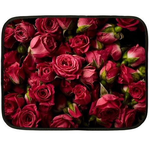 Floral Buds Of Roses Beautiful Flowers Fleece Blanket (Mini) from ArtsNow.com 35 x27  Blanket