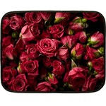 Floral Buds Of Roses Beautiful Flowers Fleece Blanket (Mini)