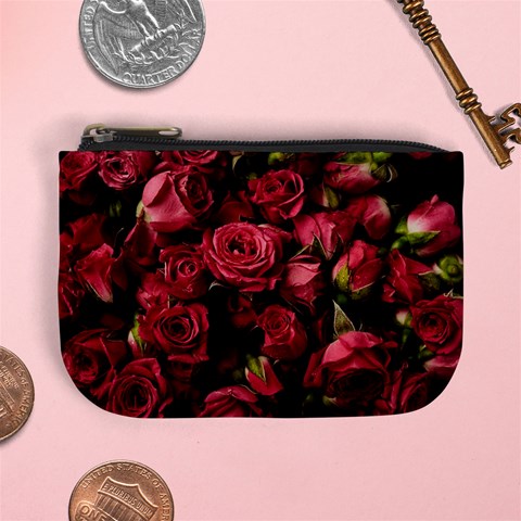 Floral Buds Of Roses Beautiful Flowers Mini Coin Purse from ArtsNow.com Front