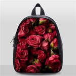 Floral Buds Of Roses Beautiful Flowers School Bag (Small)