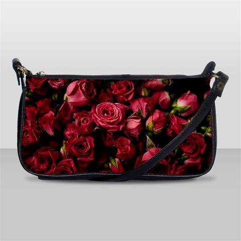 Floral Buds Of Roses Beautiful Flowers Leather Shoulder Clutch Bag from ArtsNow.com Front