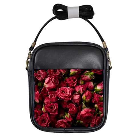 Floral Buds Of Roses Beautiful Flowers Girls Sling Bag from ArtsNow.com Front