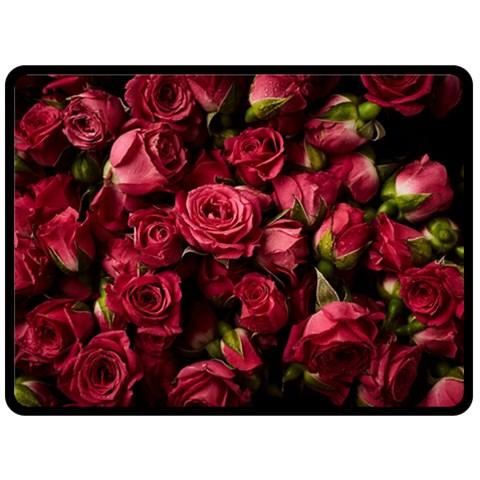 Floral Buds Of Roses Beautiful Flowers Fleece Blanket (Large) from ArtsNow.com 80 x60  Blanket Front