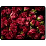 Floral Buds Of Roses Beautiful Flowers Fleece Blanket (Large)