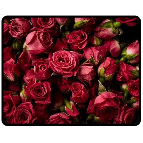 Floral Buds Of Roses Beautiful Flowers Fleece Blanket (Medium) from ArtsNow.com 60 x50  Blanket Front