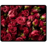 Floral Buds Of Roses Beautiful Flowers Fleece Blanket (Medium)