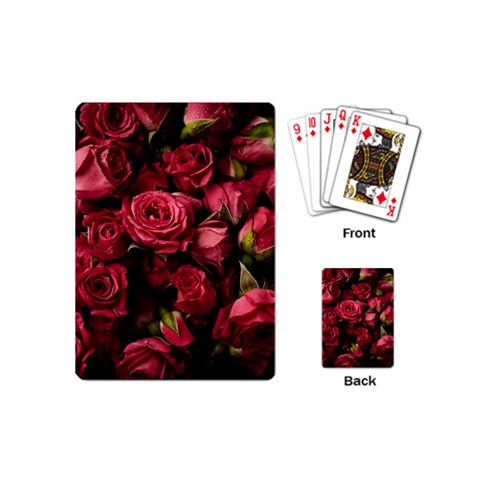 Floral Buds Of Roses Beautiful Flowers Playing Cards Single Design (Mini) from ArtsNow.com Back