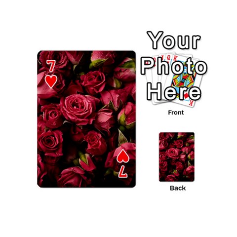 Floral Buds Of Roses Beautiful Flowers Playing Cards 54 Designs (Mini) from ArtsNow.com Front - Heart7