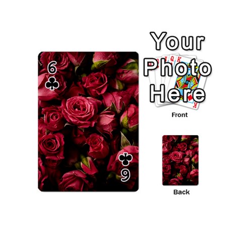 Floral Buds Of Roses Beautiful Flowers Playing Cards 54 Designs (Mini) from ArtsNow.com Front - Club6