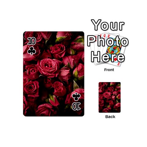 Floral Buds Of Roses Beautiful Flowers Playing Cards 54 Designs (Mini) from ArtsNow.com Front - Club10