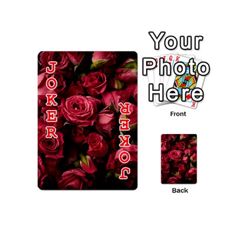 Floral Buds Of Roses Beautiful Flowers Playing Cards 54 Designs (Mini) from ArtsNow.com Front - Joker2