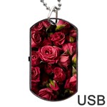 Floral Buds Of Roses Beautiful Flowers Dog Tag USB Flash (One Side)