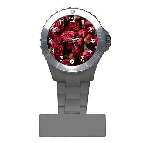 Floral Buds Of Roses Beautiful Flowers Plastic Nurses Watch from ArtsNow.com Front