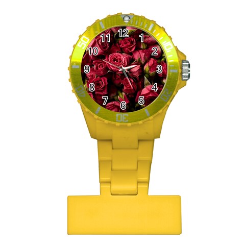 Floral Buds Of Roses Beautiful Flowers Plastic Nurses Watch from ArtsNow.com Front