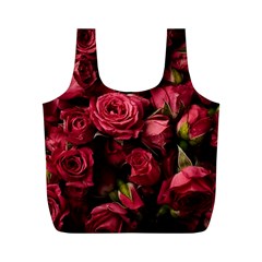 Floral Buds Of Roses Beautiful Flowers Full Print Recycle Bag (M) from ArtsNow.com Front