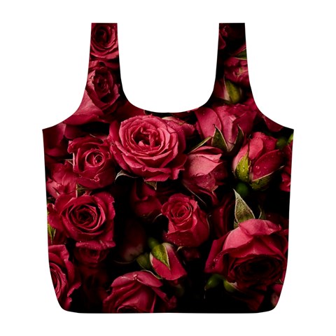 Floral Buds Of Roses Beautiful Flowers Full Print Recycle Bag (L) from ArtsNow.com Front