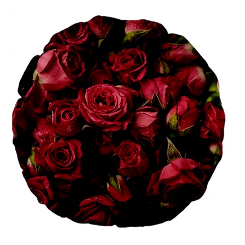 Floral Buds Of Roses Beautiful Flowers Large 18  Premium Flano Round Cushions from ArtsNow.com Front