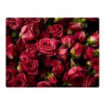 Floral Buds Of Roses Beautiful Flowers Two Sides Premium Plush Fleece Blanket (Mini)