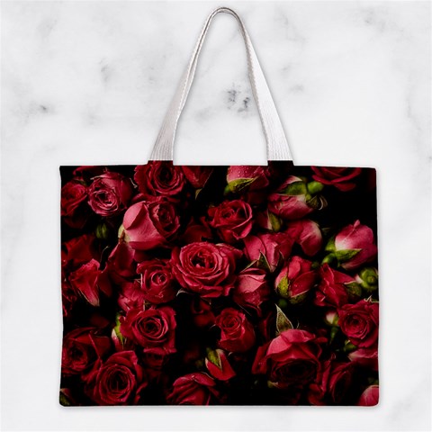 Floral Buds Of Roses Beautiful Flowers Zipper Mini Tote Bag from ArtsNow.com Front