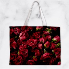 Floral Buds Of Roses Beautiful Flowers Zipper Mini Tote Bag from ArtsNow.com Back