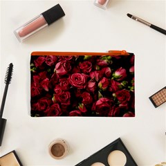 Floral Buds Of Roses Beautiful Flowers Cosmetic Bag (XS) from ArtsNow.com Back